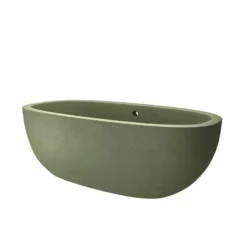 Native Trails 72" NativeStone Concrete Avalon Freestanding Bathtub, Sage, NST7236-G