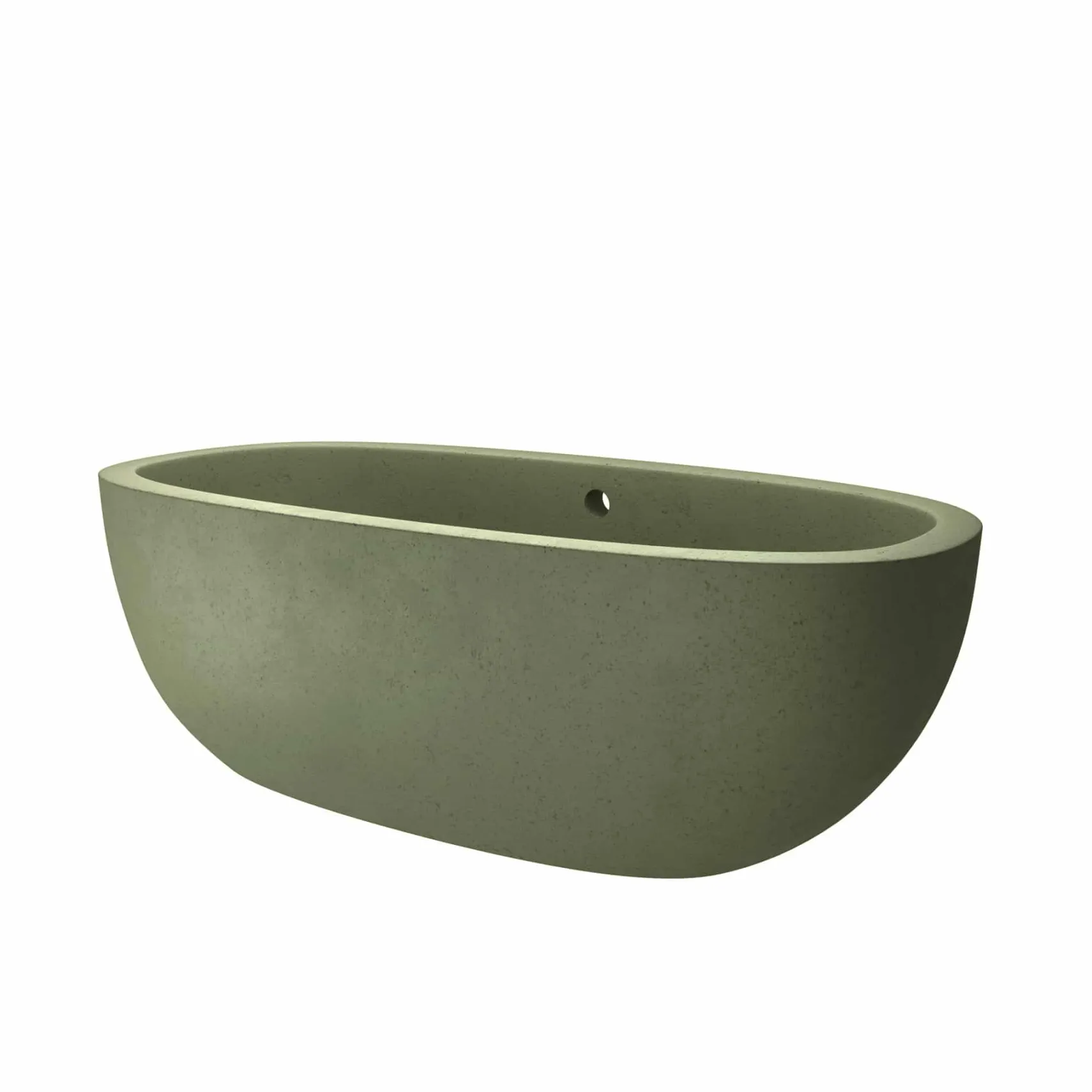 Native Trails 72" NativeStone Concrete Avalon Freestanding Bathtub, Sage, NST7236-G