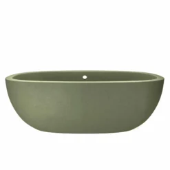 Native Trails 72" NativeStone Concrete Avalon Freestanding Bathtub, Sage, NST7236-G