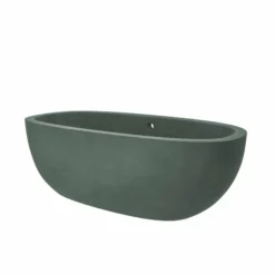 Native Trails 72" NativeStone Concrete Avalon Freestanding Bathtub, Forest, NST7236-F