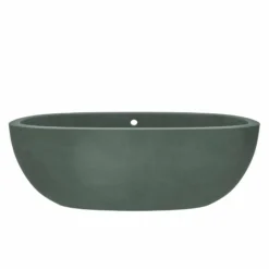 Native Trails 72" NativeStone Concrete Avalon Freestanding Bathtub, Forest, NST7236-F
