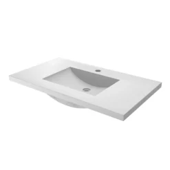 Native Trails 36" NativeStone Palomar Vanity Top with Integral Sink in Pearl - Single Faucet Cutout, NSVNT36-P1