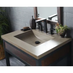 Native Trails 30" NativeStone Palomar Vanity Top with Integral Sink in Earth - 8" Widespread Cutout, NSVNT30-E