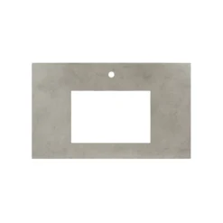 Native Trails 36" NativeStone Vanity Top, Ash, Rectangle 18x12 with Single Faucet Hole, VT36-R1812-A-1