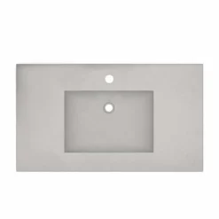 Native Trails 36" NativeStone Palomar Vanity Top with Integral Sink in Ash - Single Faucet Cutout, NSVNT36-A1