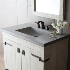 Native Trails 36" NativeStone Palomar Vanity Top with Integral Sink in Ash - Single Faucet Cutout, NSVNT36-A1