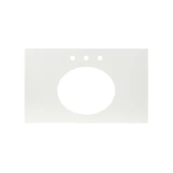 Native Trails 36" NativeStone Vanity Top, Pearl, Oval with 3 Faucet Holes, VT36-O1714-P-3