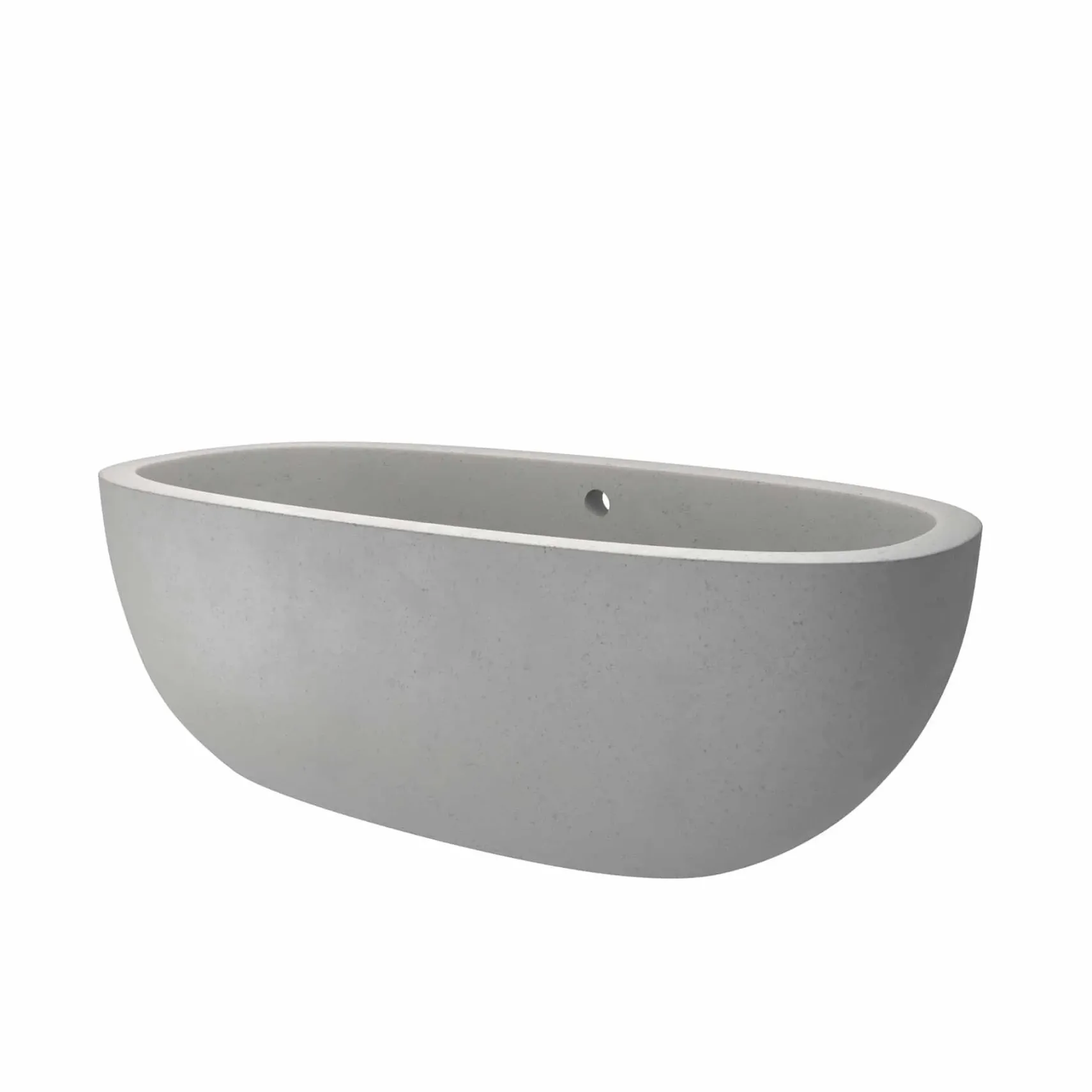 Native Trails 72" NativeStone Concrete Avalon 72" Bathtub, Ash, NST7236-A