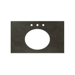 Native Trails 36" NativeStone Vanity Top, Slate, Oval with 3 Faucet Holes, VT36-O1714-S-3