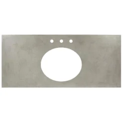 Native Trails 48" NativeStone Vanity Top, Ash, Oval with 3 Faucet Holes, VT48-O1714-A-3