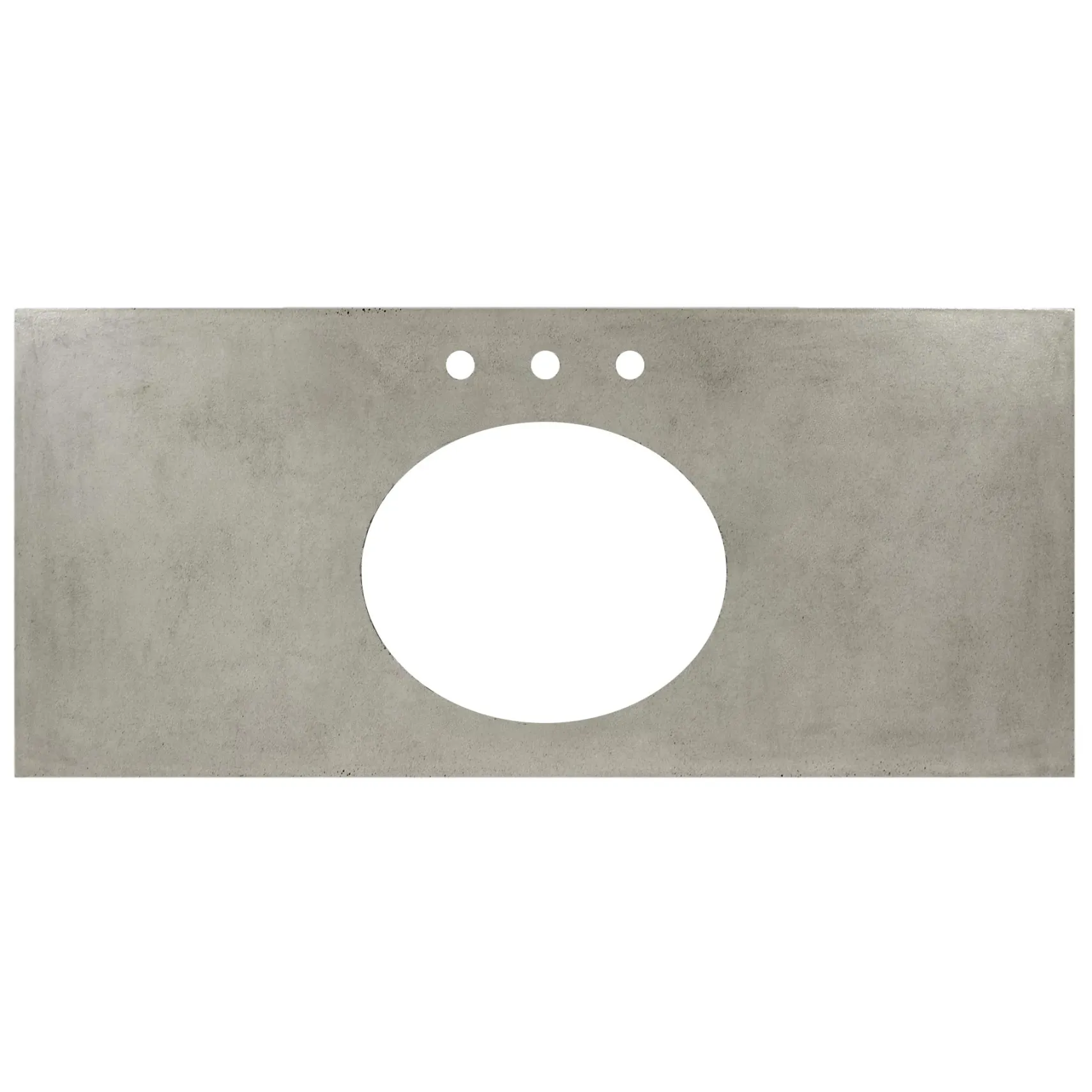 Native Trails 48" NativeStone Vanity Top, Ash, Oval with 3 Faucet Holes, VT48-O1714-A-3