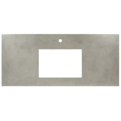 Native Trails 48" NativeStone Vanity Top, Ash, Rectangle 18x12 with Single Faucet Hole, VT48-R1812-A-1