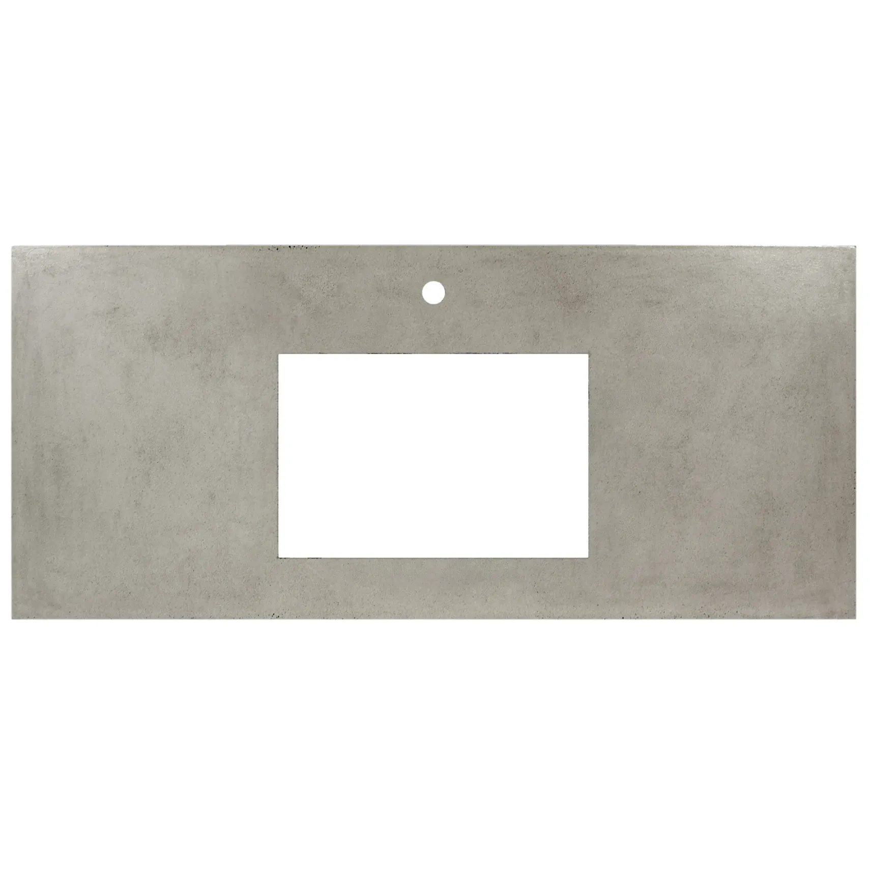 Native Trails 48" NativeStone Vanity Top, Ash, Rectangle 18x12 with Single Faucet Hole, VT48-R1812-A-1
