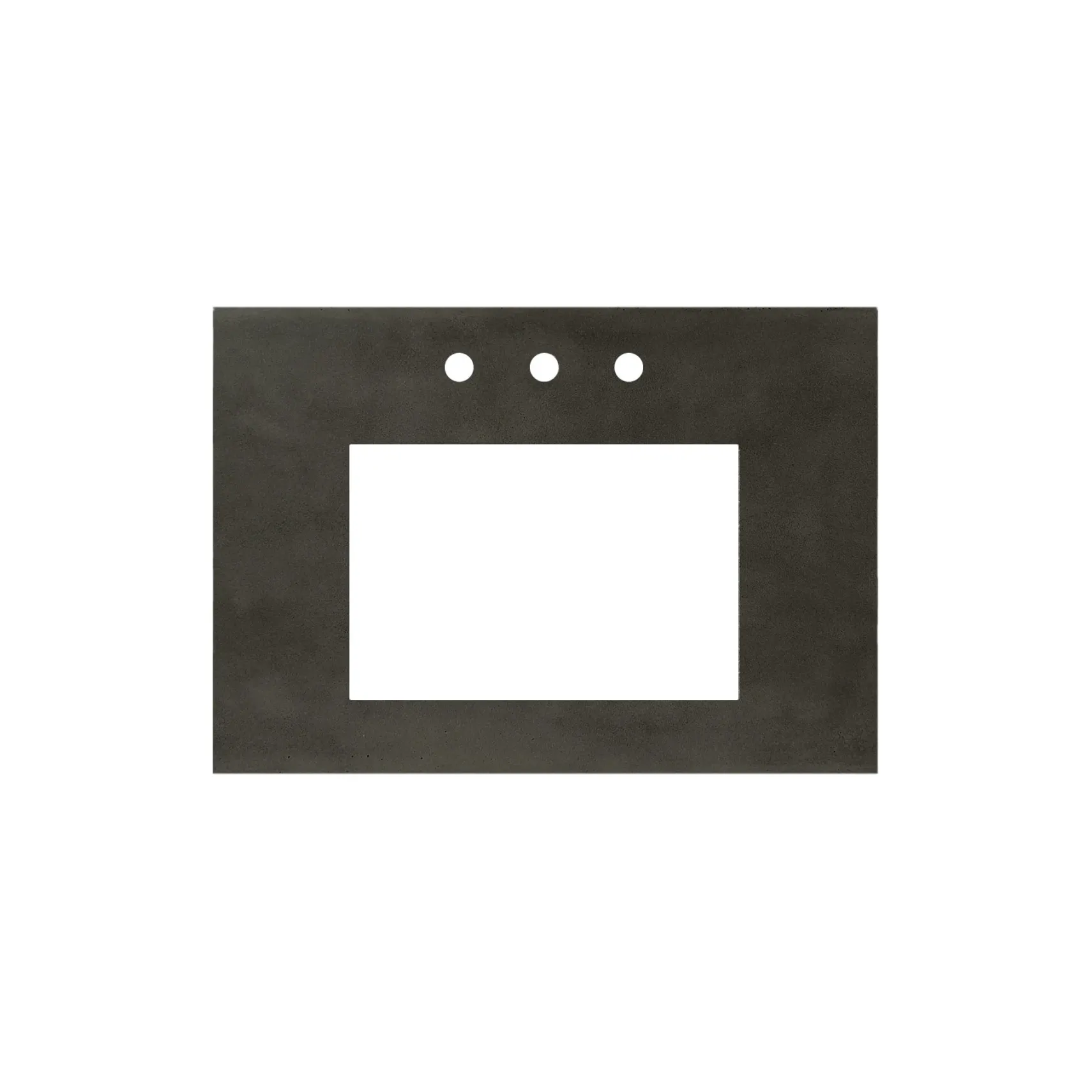 Native Trails 30" NativeStone Vanity Top, Slate, Rectangle 18x12 with 3 Faucet Holes, VT30-R1812-S-3