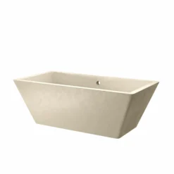 Native Trails 66" NativeStone Concrete Mendocino Freestanding Bathtub, Sand, NST6634-D