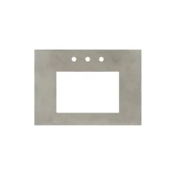 Native Trails 30" NativeStone Vanity Top, Ash, Rectangle 18x12 with 3 Faucet Holes, VT30-R1812-A-3