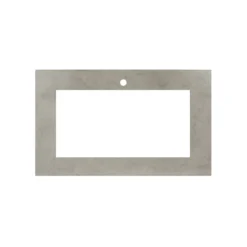 Native Trails 36" NativeStone Vanity Top, Ash, 28x14 Cutout for Trough with Single or No Faucet Hole, VT36-T2814-A-1