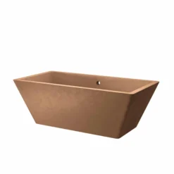Native Trails 66" NativeStone Concrete Mendocino Freestanding Bathtub, Terracotta, NST6634-T
