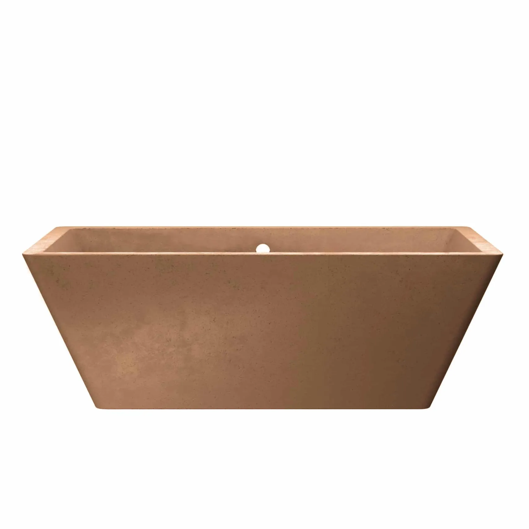 Native Trails 66" NativeStone Concrete Mendocino Freestanding Bathtub, Terracotta, NST6634-T