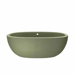 Native Trails 62" NativeStone Concrete Avalon Freestanding Bathtub, Sage, NST6236-G