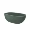 Native Trails 62" NativeStone Concrete Avalon Freestanding Bathtub, Forest, NST6236-F