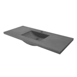 Native Trails 48" NativeStone Palomar Vanity Top with Integral Sink in Slate - Single Faucet Cutout, NSVNT48-S1