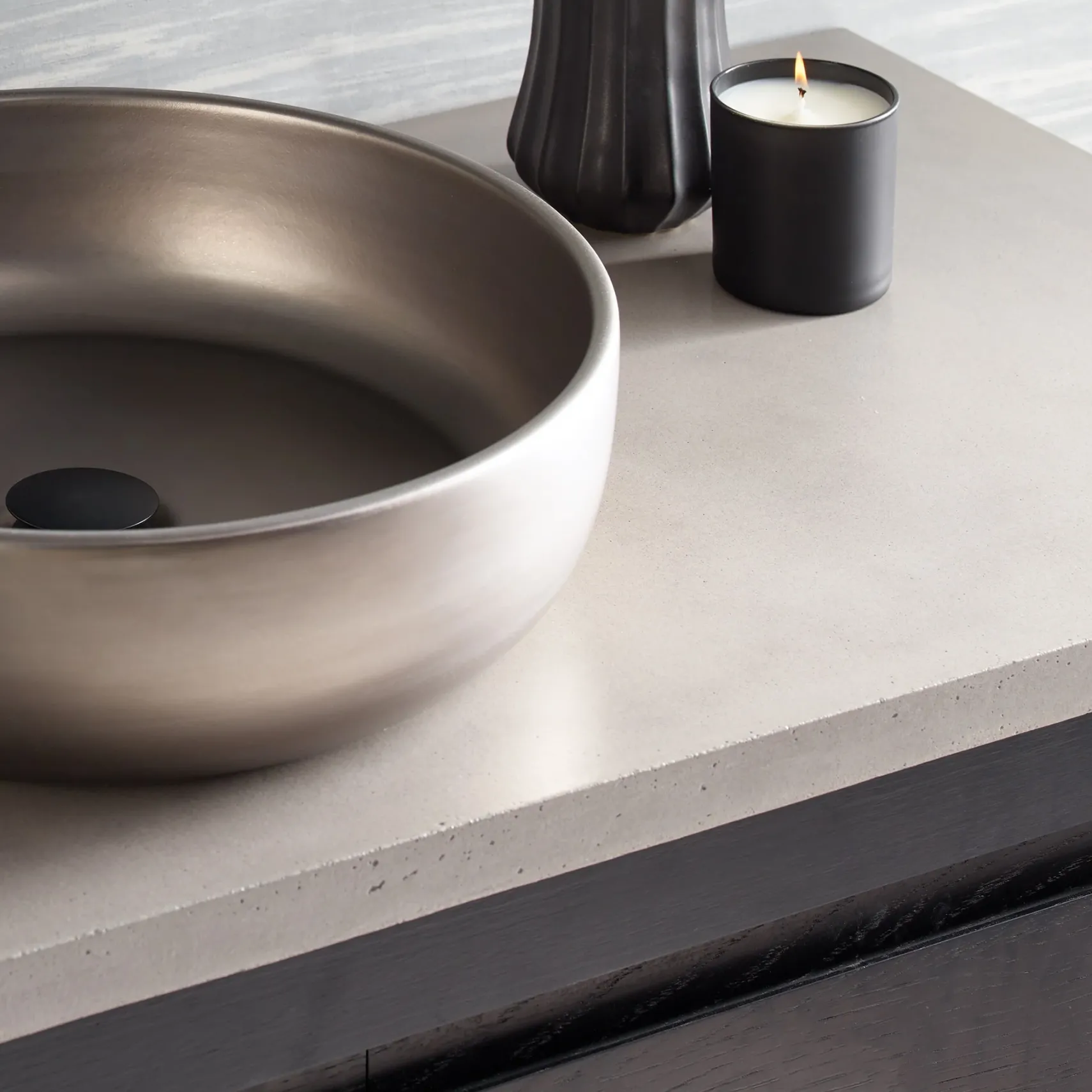 Native Trails 48" NativeStone Vanity Top, Ash, Vessel with No Faucet Hole, VT48-V-A-0
