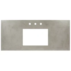 Native Trails 48" NativeStone Vanity Top, Ash, Rectangle 18x12 with 3 Faucet Holes, VT48-R1812-A-3