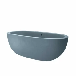 Native Trails 72" NativeStone Concrete Avalon Freestanding Bathtub, Ocean, NST7236-O