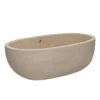 Native Trails 66" NativeStone Concrete Avalon Freestanding Bathtub, Sand, NST6636-D