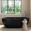 Native Trails 72" NativeStone Concrete Avalon Freestanding Bathtub, Charcoal, NST7236-C