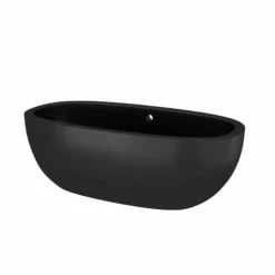 Native Trails 72" NativeStone Concrete Avalon Freestanding Bathtub, Charcoal, NST7236-C