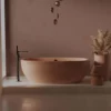 Native Trails 66" NativeStone Concrete Avalon Freestanding Bathtub, Terracotta, NST6636-T