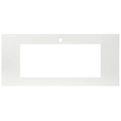 Native Trails 48" NativeStone Vanity Top, Pearl, 34x14 Cutout for Trough with Single or No Faucet Hole, VT48-T3414-P-1