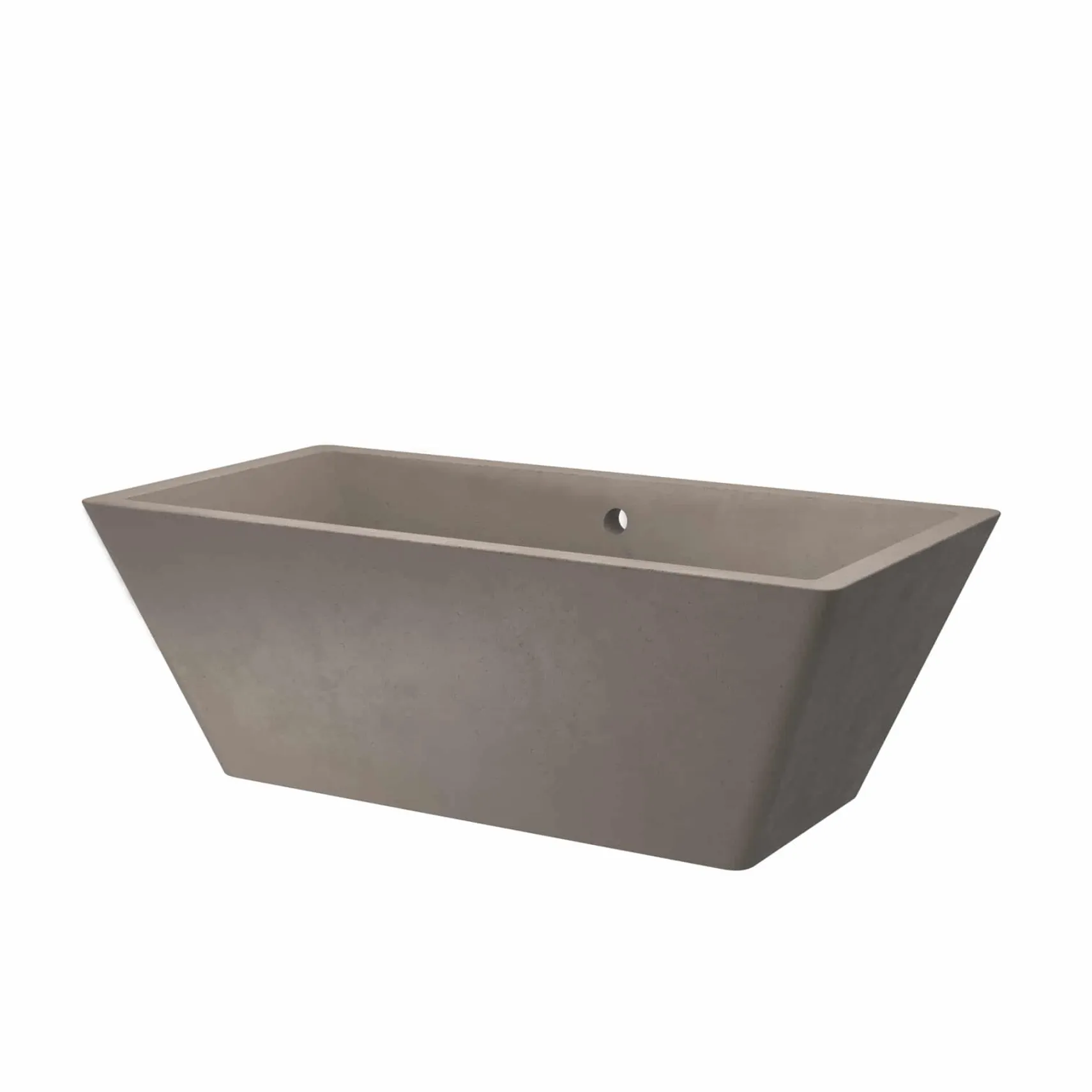 Native Trails 66" NativeStone Concrete Mendocino Bathtub, Earth, NST6634-E