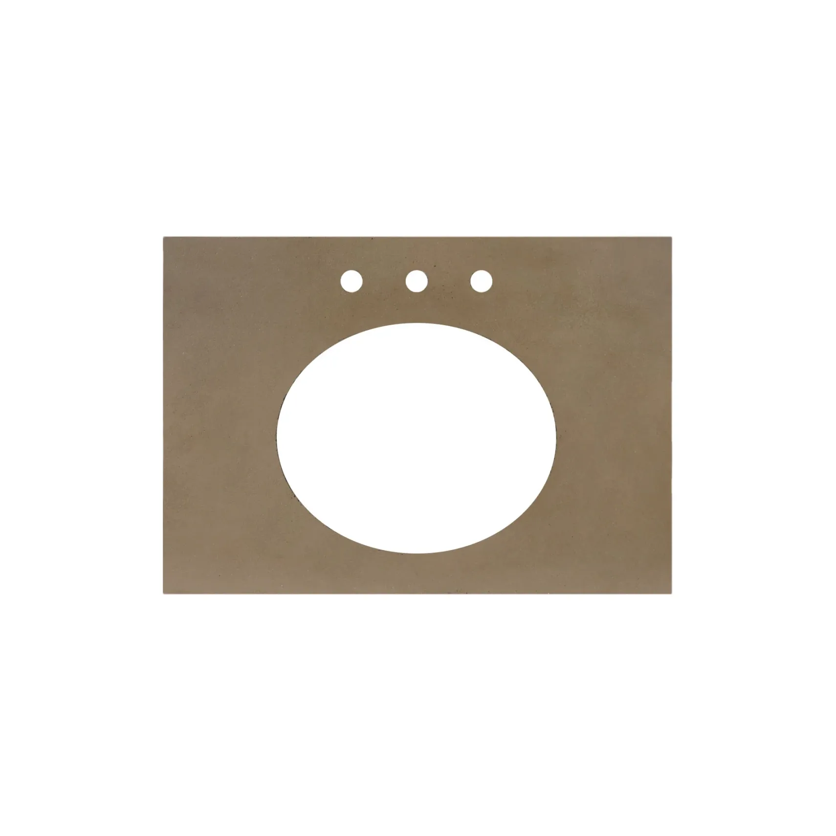 Native Trails 30" NativeStone Vanity Top, Earth, Oval with 3 Faucet Holes, VT30-O1714-E-3