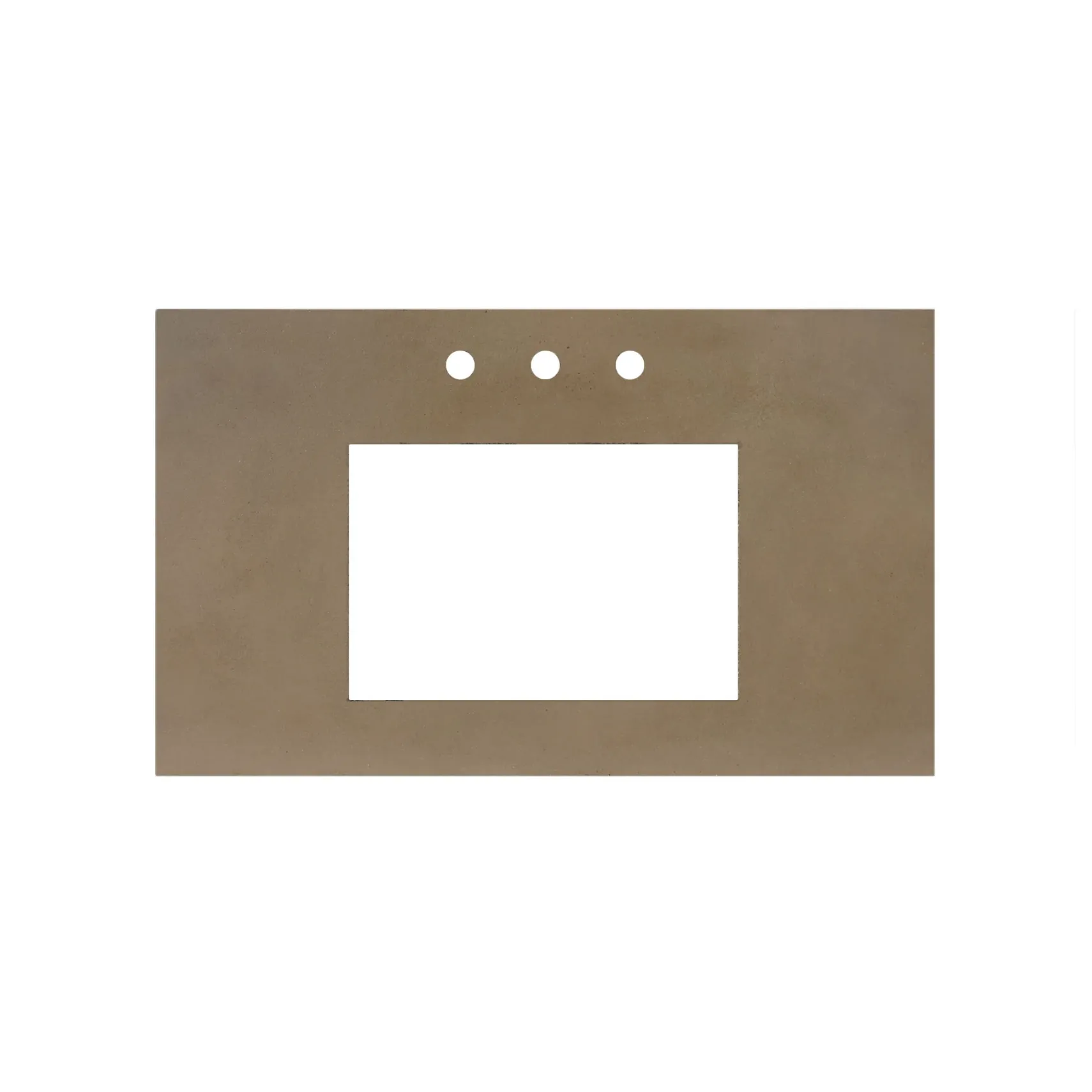 Native Trails 36" NativeStone Vanity Top, Earth, Rectangle 18x12 with 3 Faucet Holes, VT36-R1812-E-3