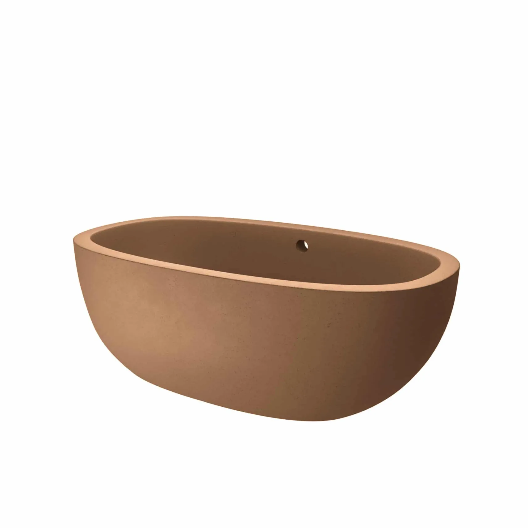 Native Trails 62" NativeStone Concrete Avalon Freestanding Bathtub, Terracotta, NST6236-T