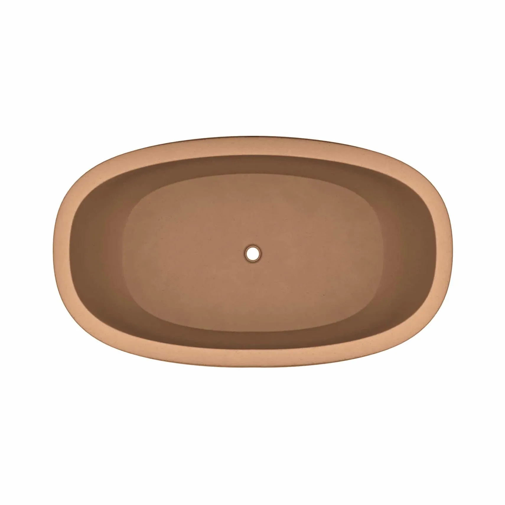 Native Trails 62" NativeStone Concrete Avalon Freestanding Bathtub, Terracotta, NST6236-T