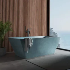 Native Trails 66" NativeStone Concrete Mendocino Freestanding Bathtub, Ocean, NST6634-O
