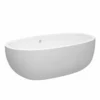 Native Trails 66" NativeStone Concrete Avalon Freestanding Bathtub, Pearl, NST6636-P