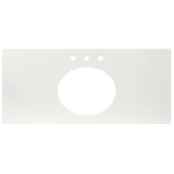 Native Trails 48" NativeStone Vanity Top, Pearl, Oval with 3 Faucet Holes, VT48-O1714-P-3