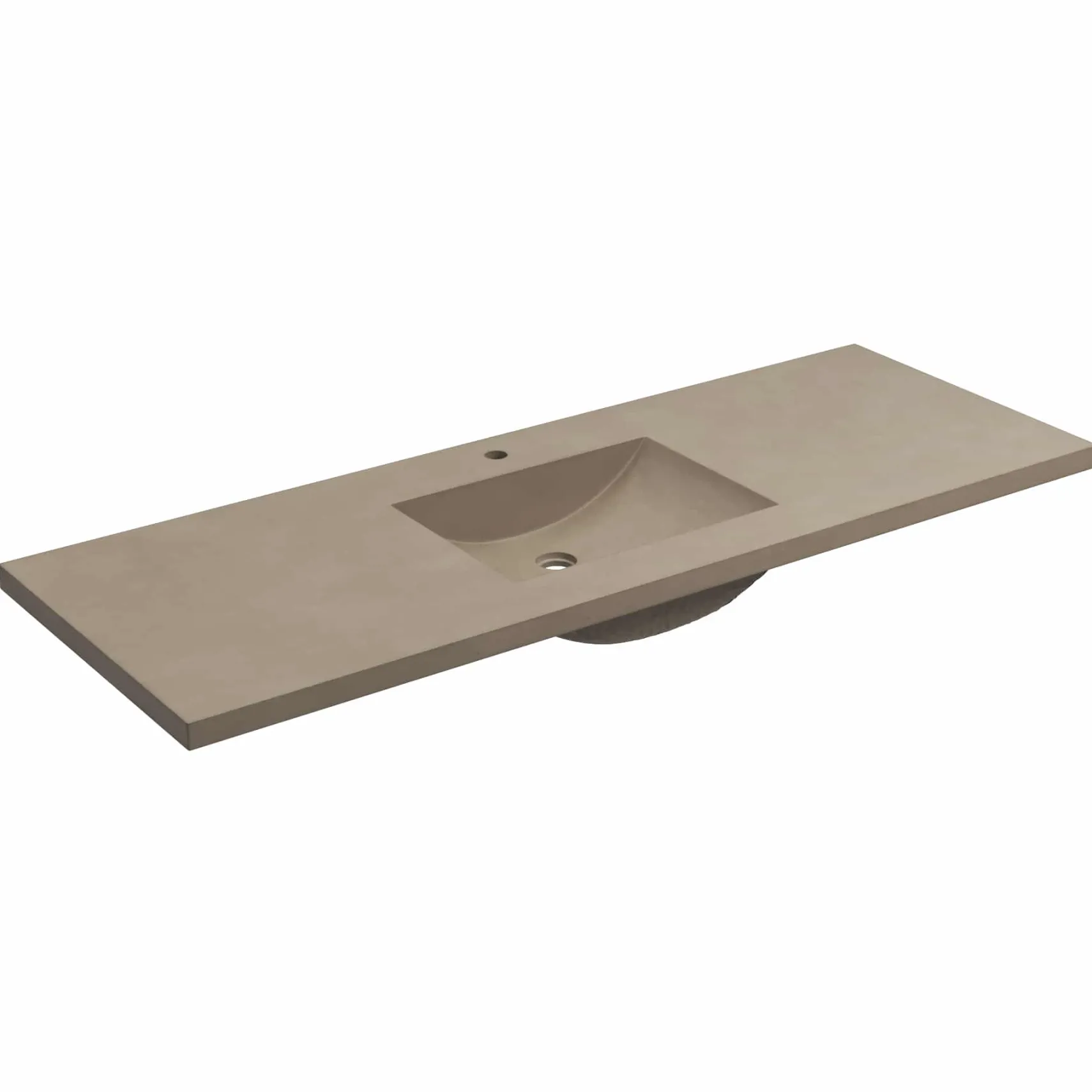 Native Trails 60" Palomar ADA NativeStone Vanity Top and Sink in Earth, Single Faucet Cutout, NSVNT60-E1