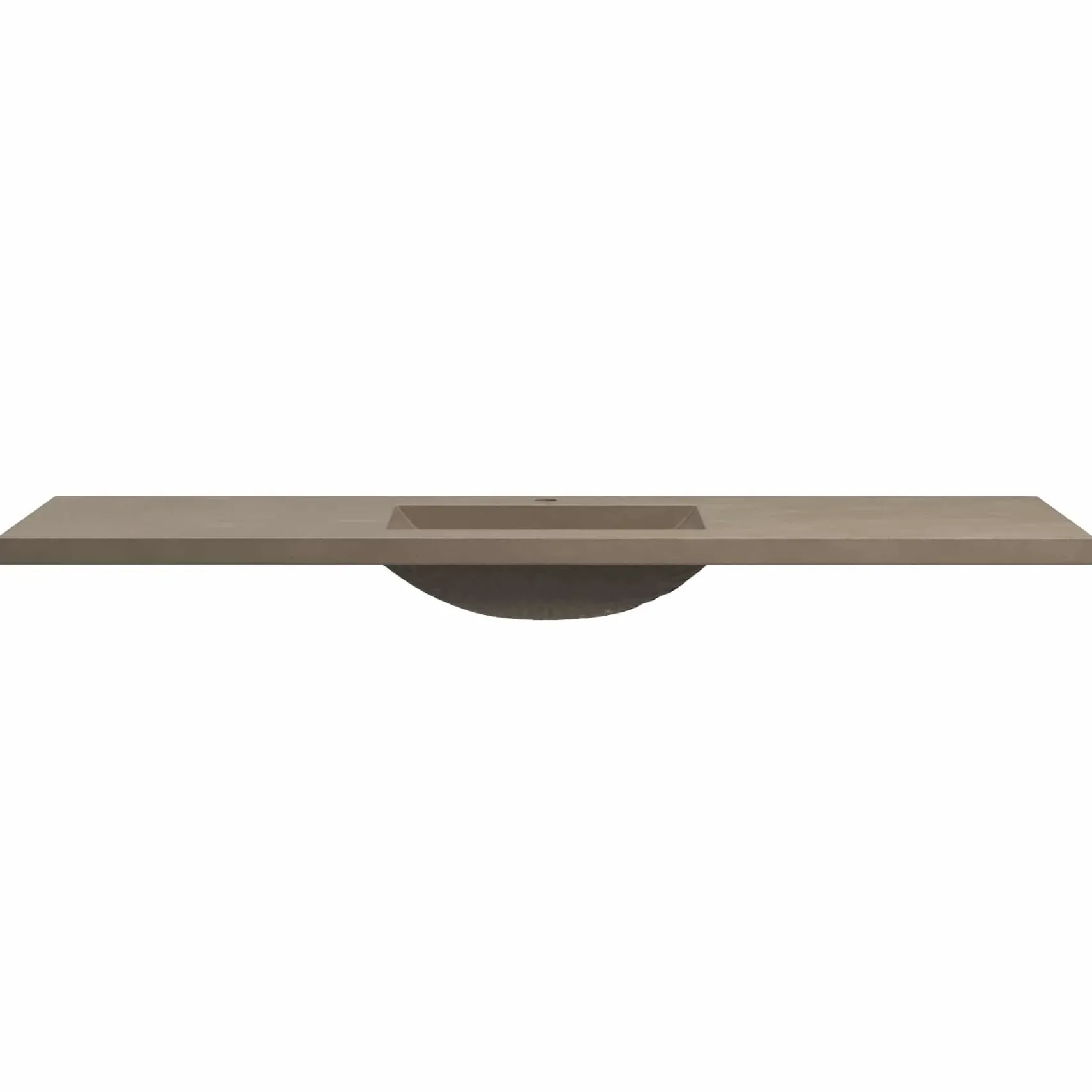 Native Trails 60" Palomar ADA NativeStone Vanity Top and Sink in Earth, Single Faucet Cutout, NSVNT60-E1