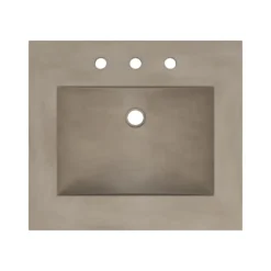 Native Trails 24" Palomar ADA NativeStone Vanity Top and Sink in Earth, 8" Widespread Faucet Holes, NSVNT24-E