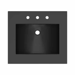 Native Trails 24" Palomar ADA NativeStone Vanity Top and Sink in Charcoal, 8" Widespread Faucet Holes, NSVNT24-C