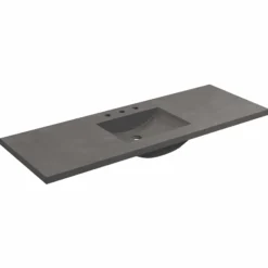 Native Trails 60" Palomar ADA NativeStone Vanity Top and Sink in Slate, 8" Widespread Cutout, NSVNT60-S