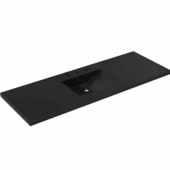 Native Trails 60" Palomar ADA NativeStone Vanity Top and Sink in Charcoal, 8" Widespread Cutout, NSVNT60-C