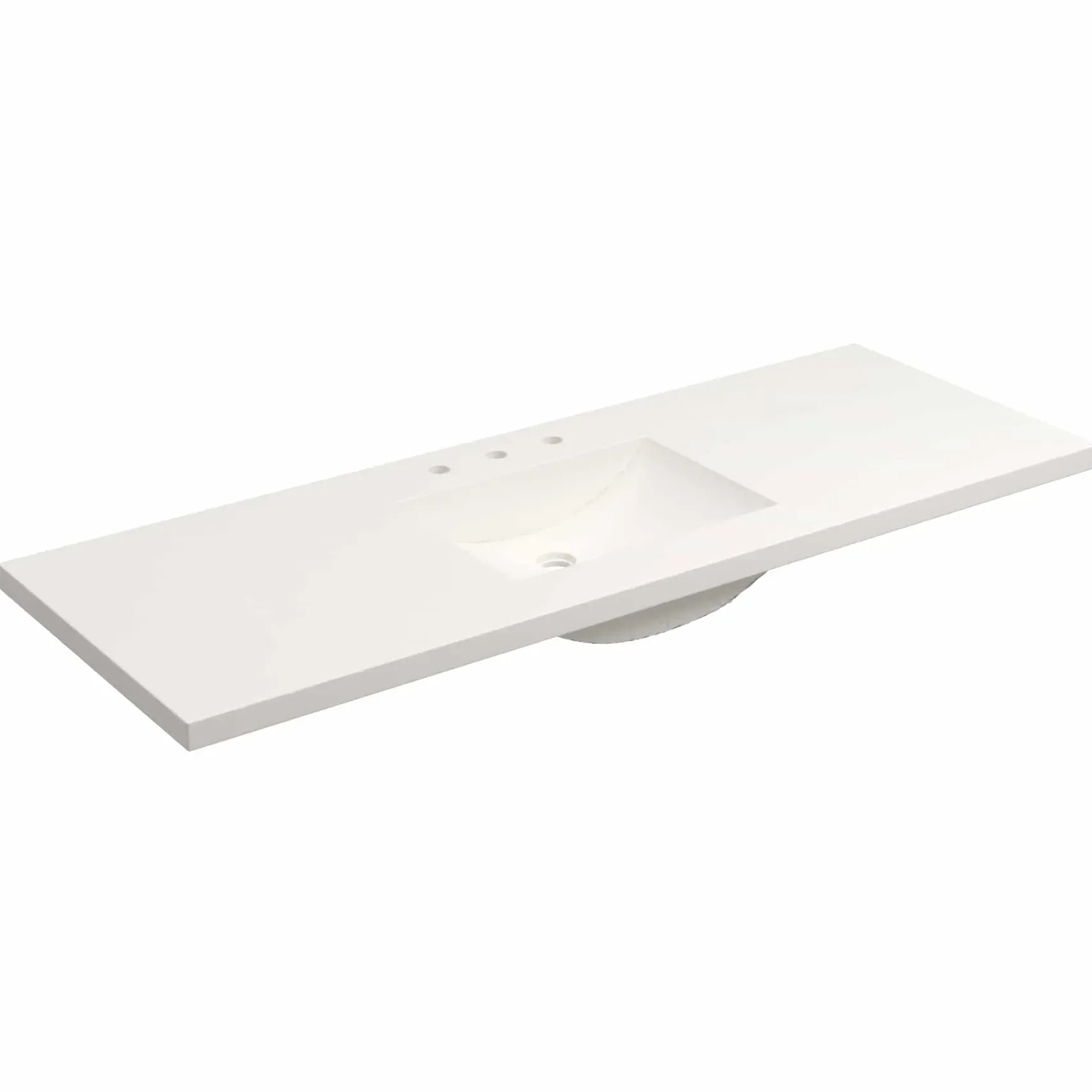 Native Trails 60" Palomar ADA NativeStone Vanity Top and Sink in Pearl, 8" Widespread Cutout, NSVNT60-P