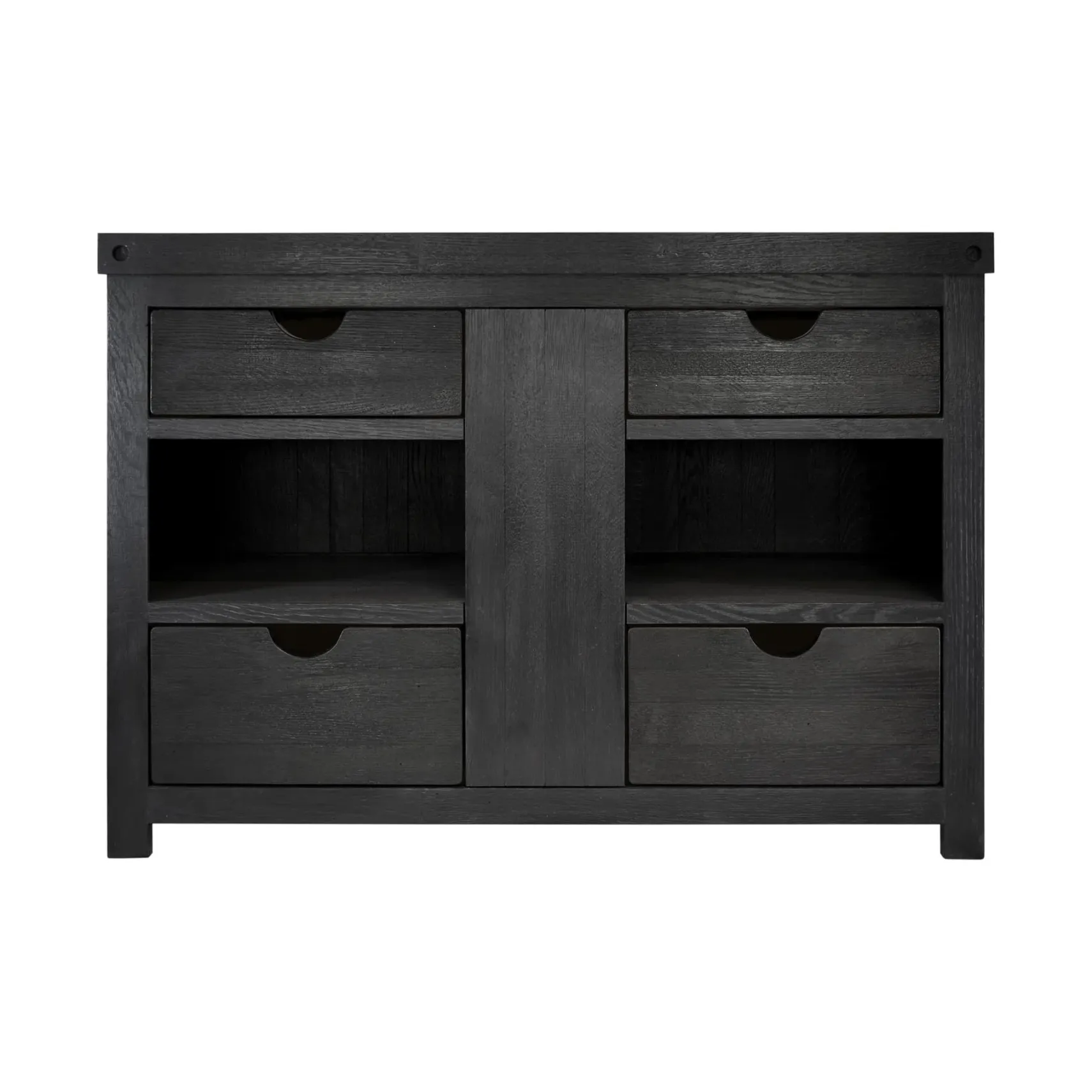 Native Trails 48" Rustic Freestanding Vanity Base in Noir, Reclaimed Oak Wood, Vintner's Collection, VNW488